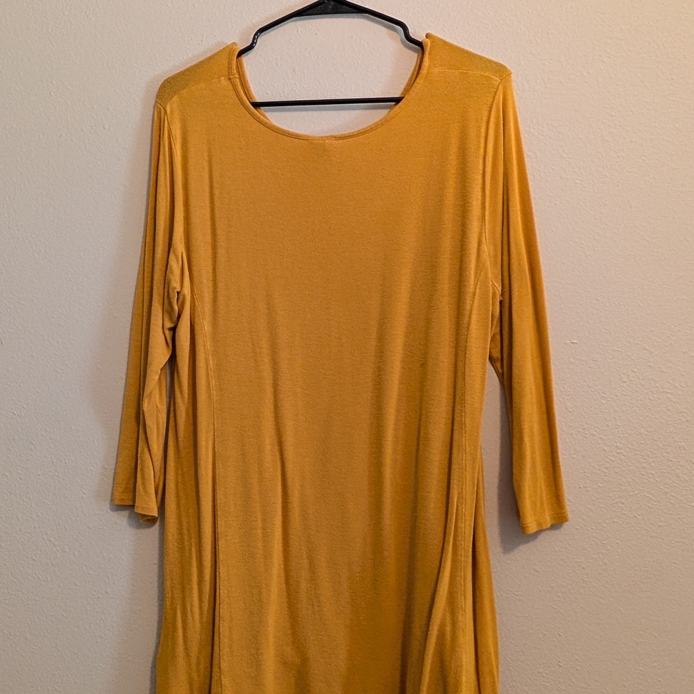 Mustard Yellow Women's Tunic Top